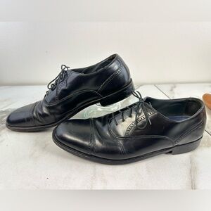Bostonian Classic Black Leather Men's Akron Oxford Cap Toe Dress Shoes, Sz 12